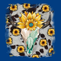 Cowhide Sunflower Gemstone Bull Skull Premium Sweatshirt | Teevron