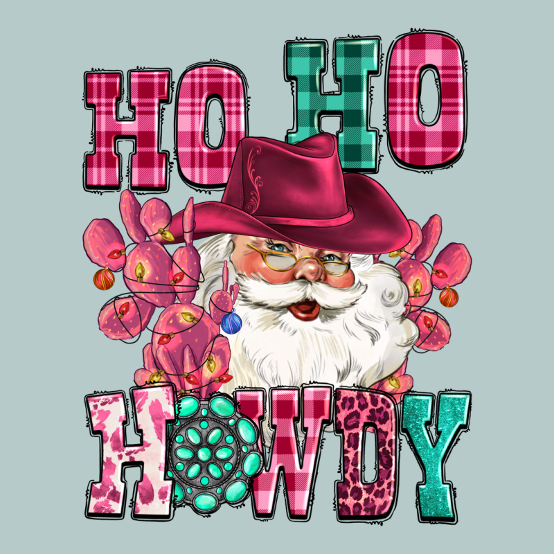 Ho Ho Howdy Santa Pink Christmas Heavy Core Tee by CowGirlArtShop | Teevron