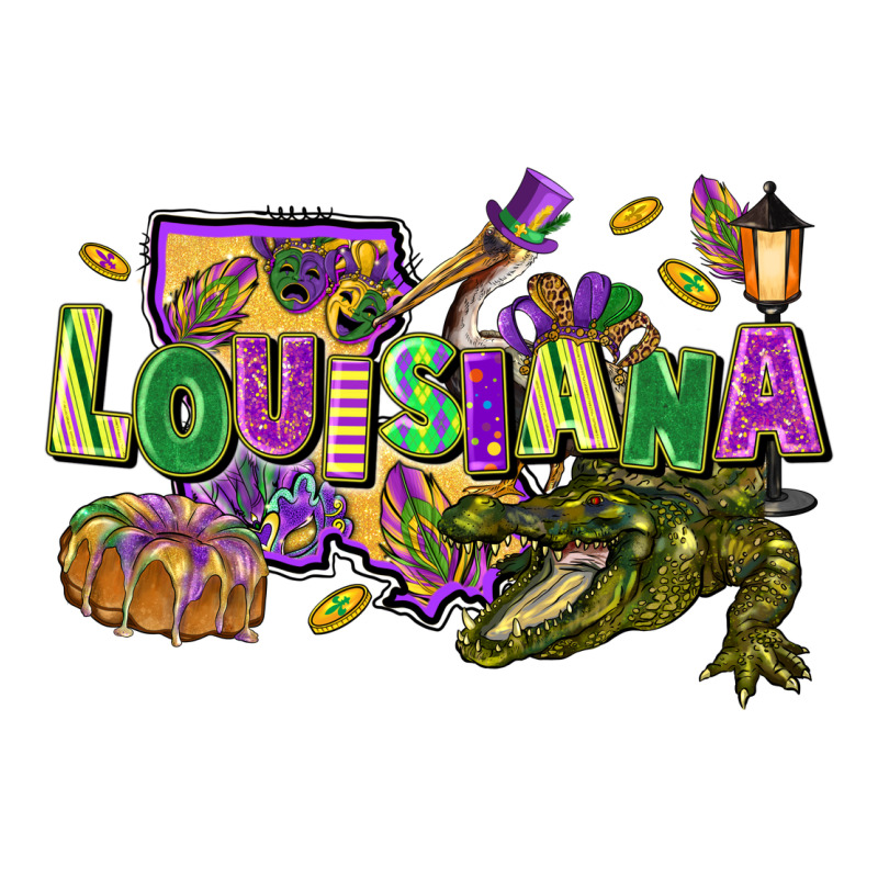 Louisiana Mardi Gras Ladies Tee by FaDigitalArtStudio | Teevron
