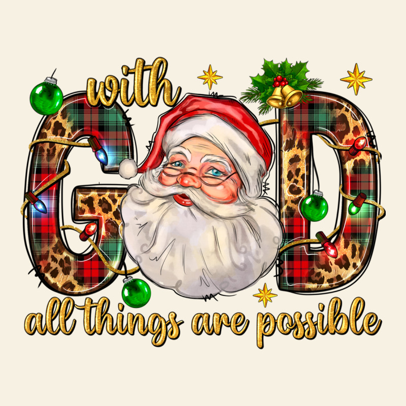 With God All Things Are Possible With Santa Claus Bbs Vintage Tee by BundleAndBundleShop | Teevron