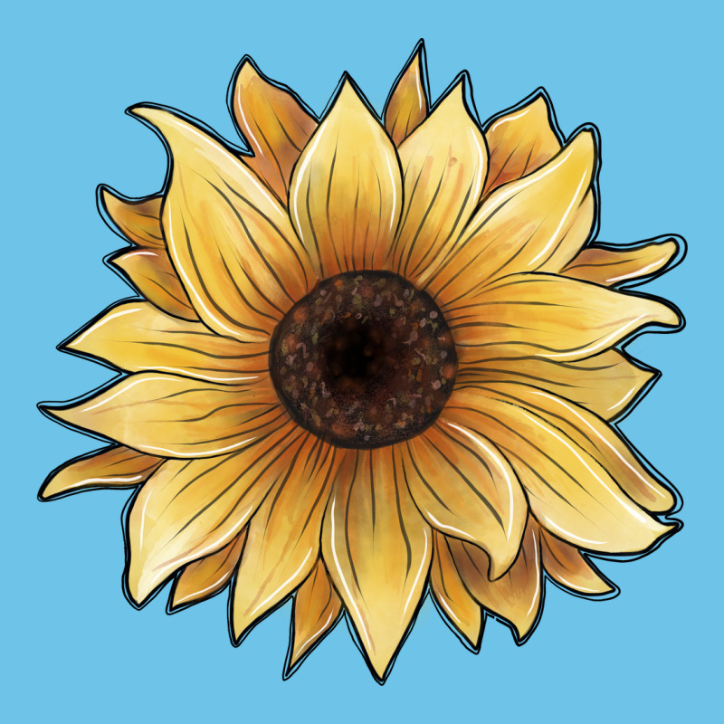 Watercolor Sunflower Premium Sweatshirt by JahusDesignShop | Teevron