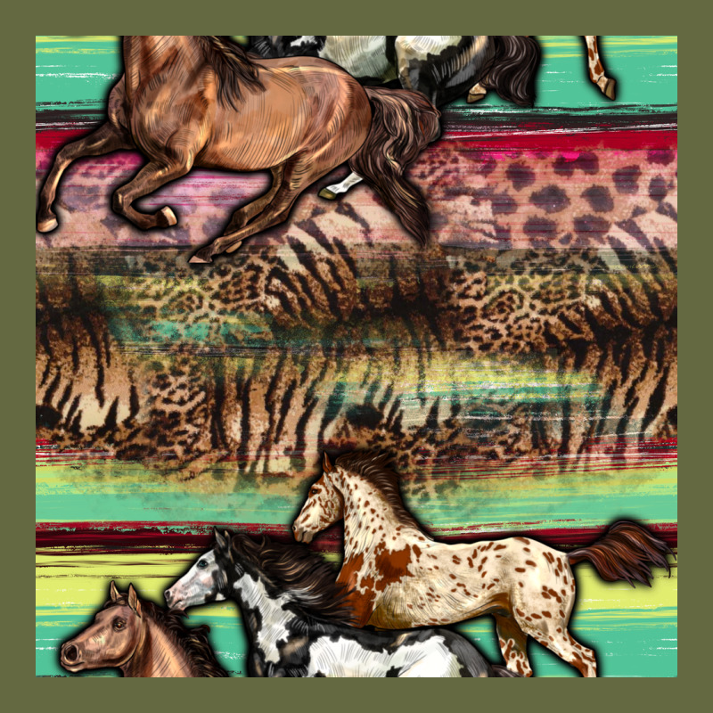 Horses Seamless Pattern Long Sleeve Tee by BundleAndBundleShop | Teevron