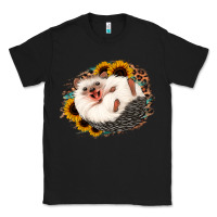 Black happy hedgehog sunflower leopard Classic Tee - Jasminsmagicworld