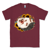 Burgundy happy hedgehog sunflower leopard Classic Tee - Jasminsmagicworld