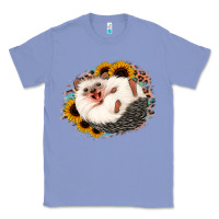 Colony Blue happy hedgehog sunflower leopard Classic Tee - Jasminsmagicworld