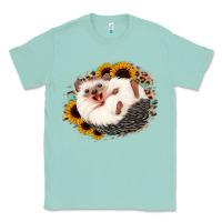 Seafoam happy hedgehog sunflower leopard Classic Tee - Jasminsmagicworld