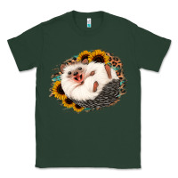 Sports Green happy hedgehog sunflower leopard Classic Tee - Jasminsmagicworld