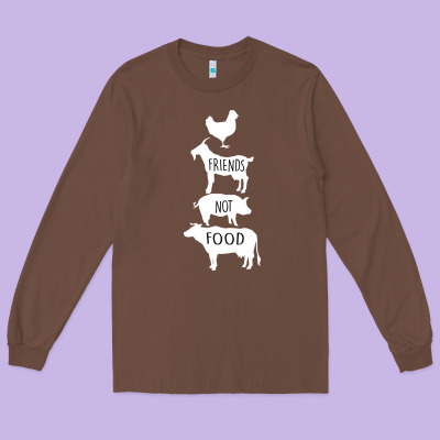 Friend Not Food Long Sleeve Tee Designed By Bettercallsaul