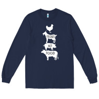 Navy Friend Not Food Long Sleeve Tee - Bettercallsaul