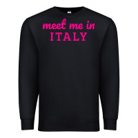 Black meet me in italy Premium Sweatshirt - DesigneFamous