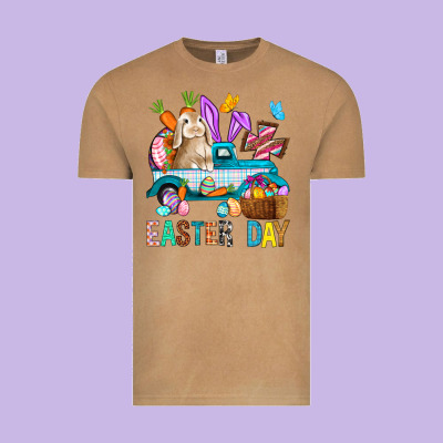 Easter Day With Truck Vintage Tee Designed By Bundleandbundleshop