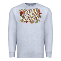 Heather Grey fall vibes Premium Sweatshirt - JahusDesignShop