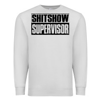 Dove Grey shitshow supervisor Premium Sweatshirt - DesigneFamous