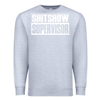 Heather Grey shitshow supervisor Premium Sweatshirt - DesigneFamous
