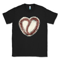 Black Baseball ball heart Classic Tee - HowdyJamesFarm