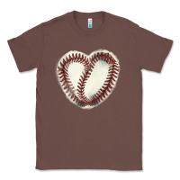 Chestnut Baseball ball heart Classic Tee - HowdyJamesFarm