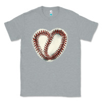 Heather Grey Baseball ball heart Classic Tee - HowdyJamesFarm