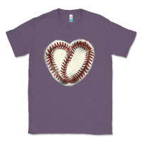 Lavender Baseball ball heart Classic Tee - HowdyJamesFarm