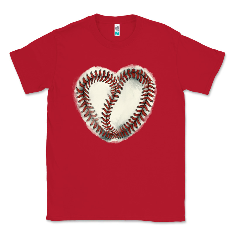 Baseball Ball Heart Classic Tee by HowdyJamesFarm | Teevron