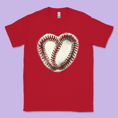 Baseball Ball Heart Classic Tee Designed By Howdyjamesfarm