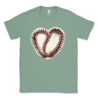 Sage Baseball ball heart Classic Tee - HowdyJamesFarm