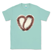 Seafoam Baseball ball heart Classic Tee - HowdyJamesFarm