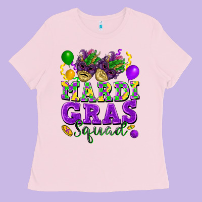 Mardi Gras Squad Ladies Tee Designed By Fadigitalartstudio