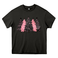 Pink Christmas Trees Heavy Core Tee | Teevron