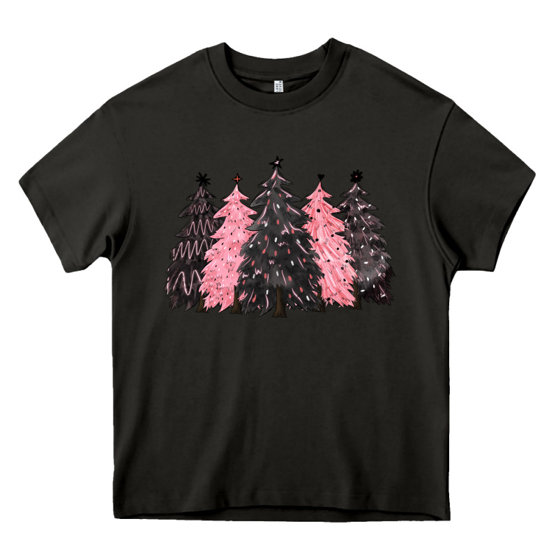 Pink Christmas Trees Heavy Core Tee by CowGirlArtShop | Teevron