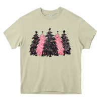 Mossy pink christmas trees Heavy Core Tee - CowGirlArtShop