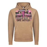 Vintage Coffee Just a Mama Out Here Trying Not To Raise Assholes Vintage Hoodie - CowhideDigitalArt