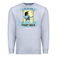 Heather Grey fight milk classic Premium Sweatshirt - DesigneFamous