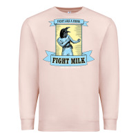 Pale Pink fight milk classic Premium Sweatshirt - DesigneFamous