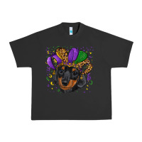 Pigment Black mardi gras hat dachshund puppy Urban Heavy Tee - RanaPortraitStore