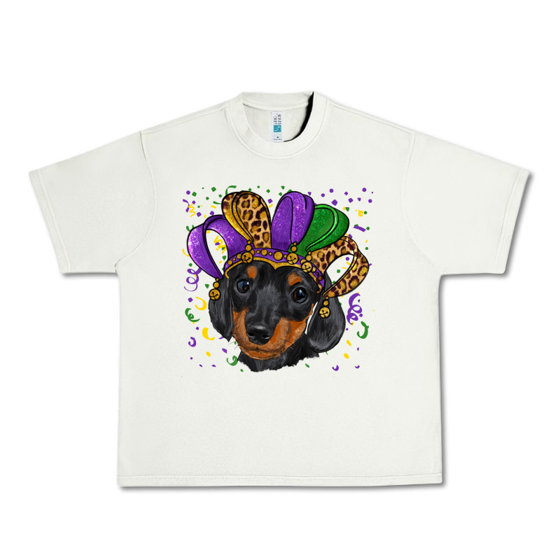 Mardi Gras Hat Dachshund Puppy Urban Heavy Tee by RanaPortraitStore | Teevron