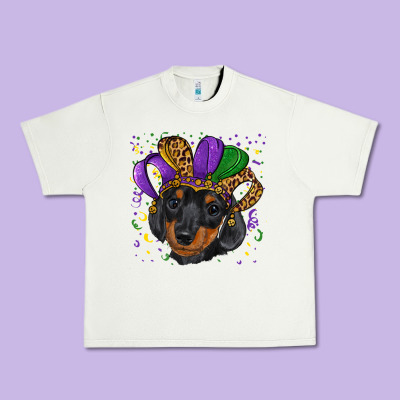 Mardi Gras Hat Dachshund Puppy Urban Heavy Tee Designed By Ranaportraitstore
