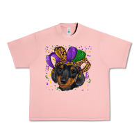 Salmon mardi gras hat dachshund puppy Urban Heavy Tee - RanaPortraitStore
