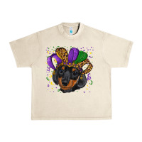 Sandshell mardi gras hat dachshund puppy Urban Heavy Tee - RanaPortraitStore