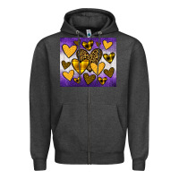 Charcoal Heather lakers hearts Zipper Hoodie - JahusDesignShop