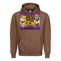 Chestnut lakers hearts Zipper Hoodie - JahusDesignShop