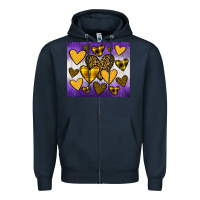 Navy lakers hearts Zipper Hoodie - JahusDesignShop