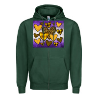 Sports Green lakers hearts Zipper Hoodie - JahusDesignShop