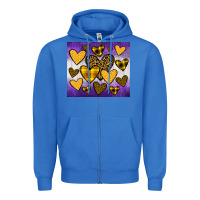 True Royal lakers hearts Zipper Hoodie - JahusDesignShop