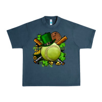 Midnight Navy st.patrick's day softball Urban Heavy Tee - FaDigitalArtStudio