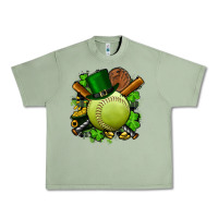 Oil Green st.patrick's day softball Urban Heavy Tee - FaDigitalArtStudio