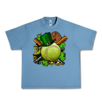 Pebble Blue st.patrick's day softball Urban Heavy Tee - FaDigitalArtStudio