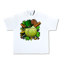 White st.patrick's day softball Urban Heavy Tee - FaDigitalArtStudio
