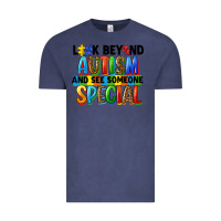 Vintage Denim look beyond autism and see someone special Vintage Tee - FaDigitalArtStudio
