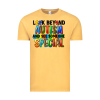 Vintage Mustard look beyond autism and see someone special Vintage Tee - FaDigitalArtStudio