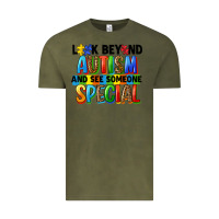 Vintage Olive look beyond autism and see someone special Vintage Tee - FaDigitalArtStudio